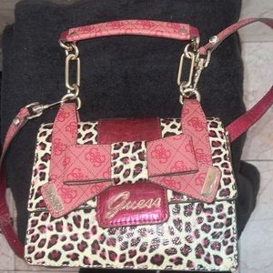 Vintage Hot Pink Cheetah Print purse